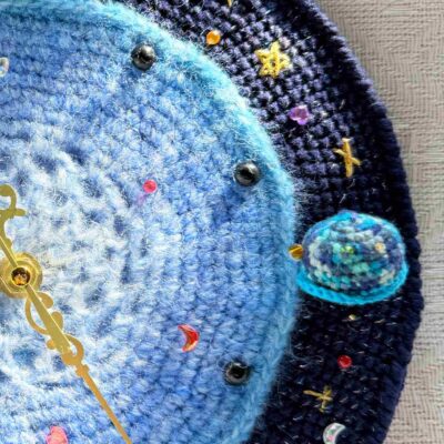 sky star crochet clock