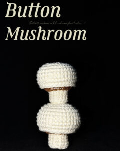 Handmade white and brown crochet mushroom pattern