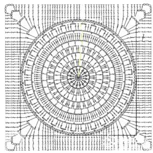 crochet poncho round instructions close up