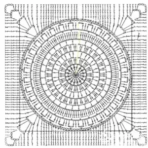 crochet poncho round instructions close up